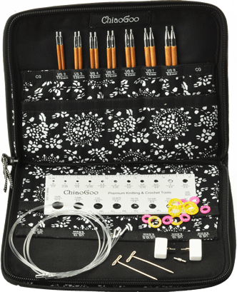 ChiaoGoo Spin Interchangeable Bamboo Needle Kit - Prosper Yarn