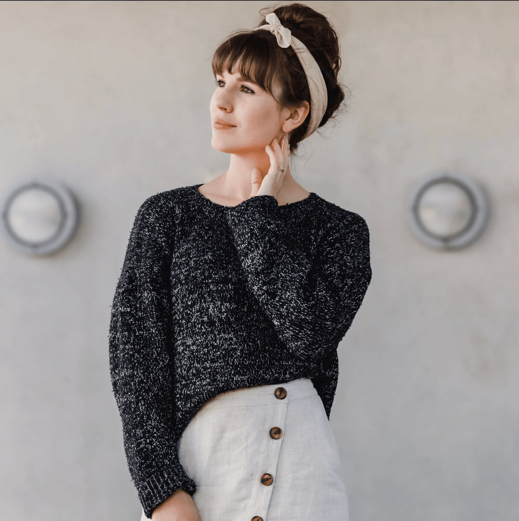 Simple Sweater knitting pattern - PurlFoundry - Prosper Yarn